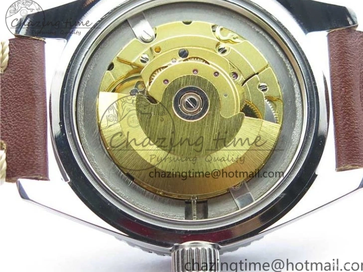 0408 Vintage Seamaster 300 Date T SS B12 Black Dial On Brown Leather Strap A2836 (Free Nylon Strap) WeatherProof 7911